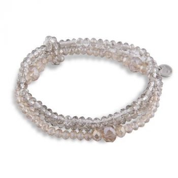 Pearls For Girls Armband 3-Radigt Med Glaskristaller